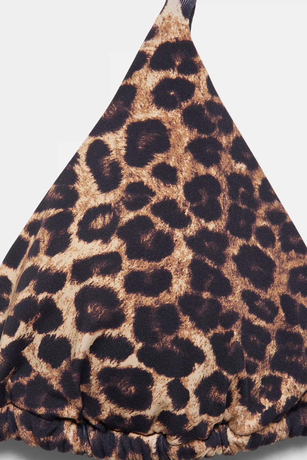 Leopard Print String Bikini Set Adjustable Triangle Top & High-Cut Bottom Minimalist Triangle Design