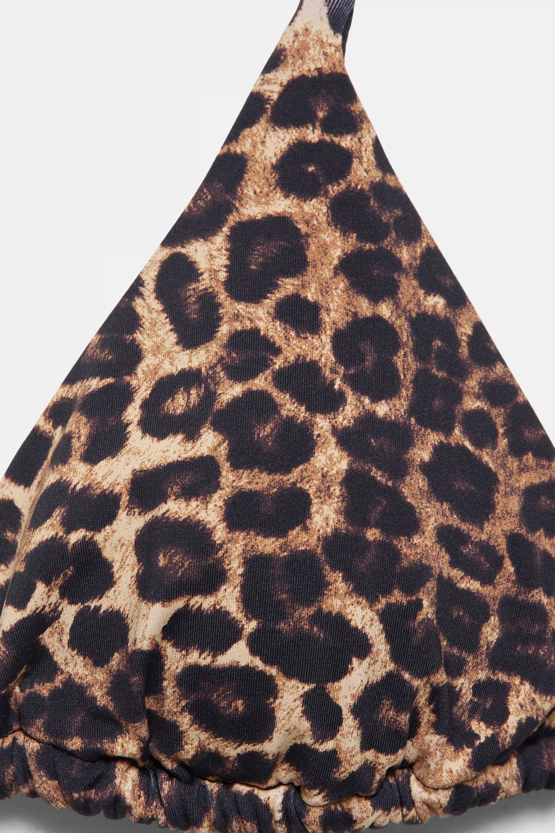 Leopard Print String Bikini Set Adjustable Triangle Top & High-Cut Bottom Minimalist Triangle Design