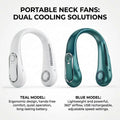 360° Airflow Portable Neck Fan – USB Rechargeable Hands-Free Cooling Fan for Travel, Office & Summer Outdoor Use