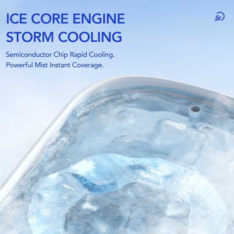 Mute Ice Fog Cooling Humidifier Fan Semiconductor Cooling USB Charging Portable Humidification Cooling Shock-proof and Shock-resistant, Durable, High-quality Fast Cooling, High-quality, Home Office, Dormitory, Bedroom
