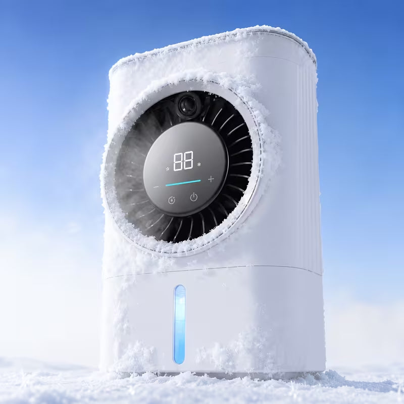 Mute Ice Fog Cooling Humidifier Fan Semiconductor Cooling USB Charging Portable Humidification Cooling Shock-proof and Shock-resistant, Durable, High-quality Fast Cooling, High-quality, Home Office, Dormitory, Bedroom