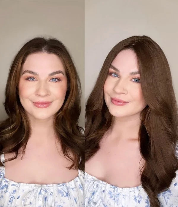 Aura Skin‑Top Human Hair Topper — Seamless Coverage & Natural Layered Volume