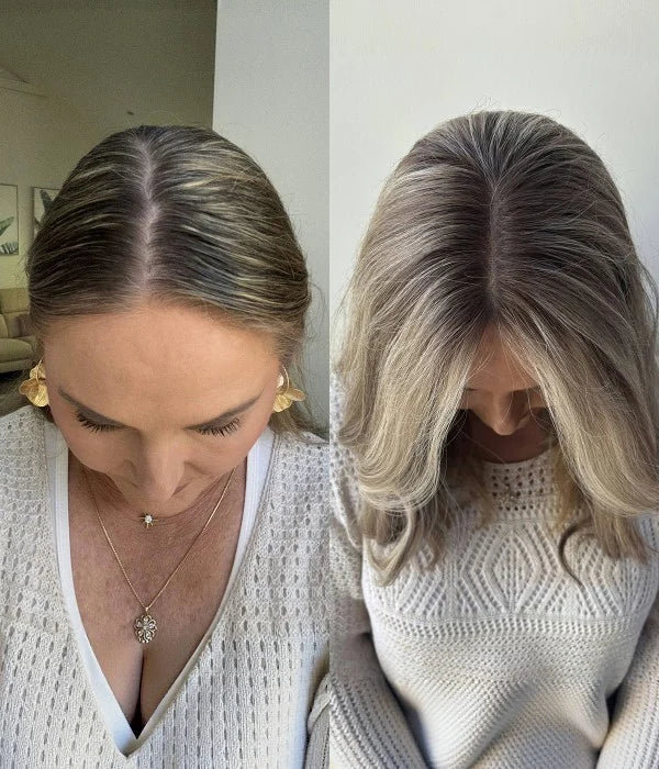 Closed Lace | 8.5” x 9” Breeze | Ultra-breathable Human Hair Topper | Ponytail Topper| Low Density