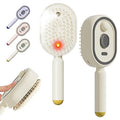 Electric Spray Hair Comb – 3-in-1 Steaming & Detangling Brush, Type-C Rechargeable, 10ml Refillable Tank for Water/Oil, Anti-Frizz, Hydrating for Dry/Curly Hair, Self-Cleaning (Cream)