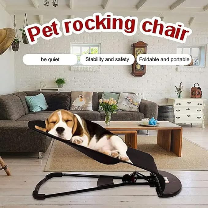 Dog Rocking Chair, Portable Pet Hammock, Small Dog Pet Bed, Portable Elevated Cat Bed, Outdoor Swing for Small Pet Rocking Bed