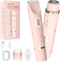 Lady Shavers for Women, 2-in-1 Electric Bikini Trimmer and Facial Hair Remover, Cordless, Wet & Dry, USB-C Rechargeable, Dual Head, for Legs, Underarms & Sensitive Areas, IPX7 Waterproof