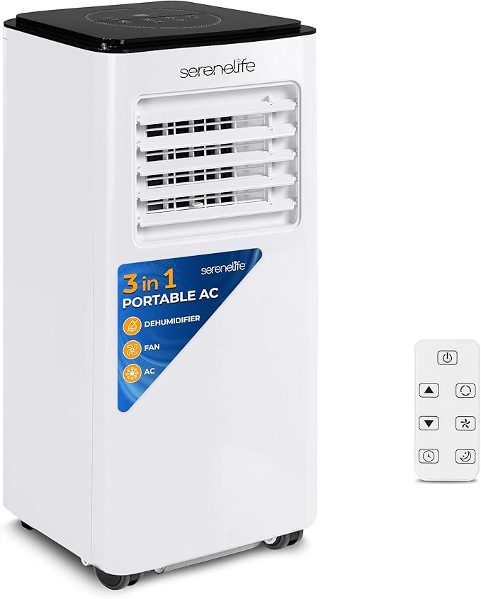 Portable Air Conditioner, 3-in-1 Compact Standing Air Conditioner , Floor AC Unit with LCD Remote Control, Auto Mode, Low Noise with Wrapped Compressor