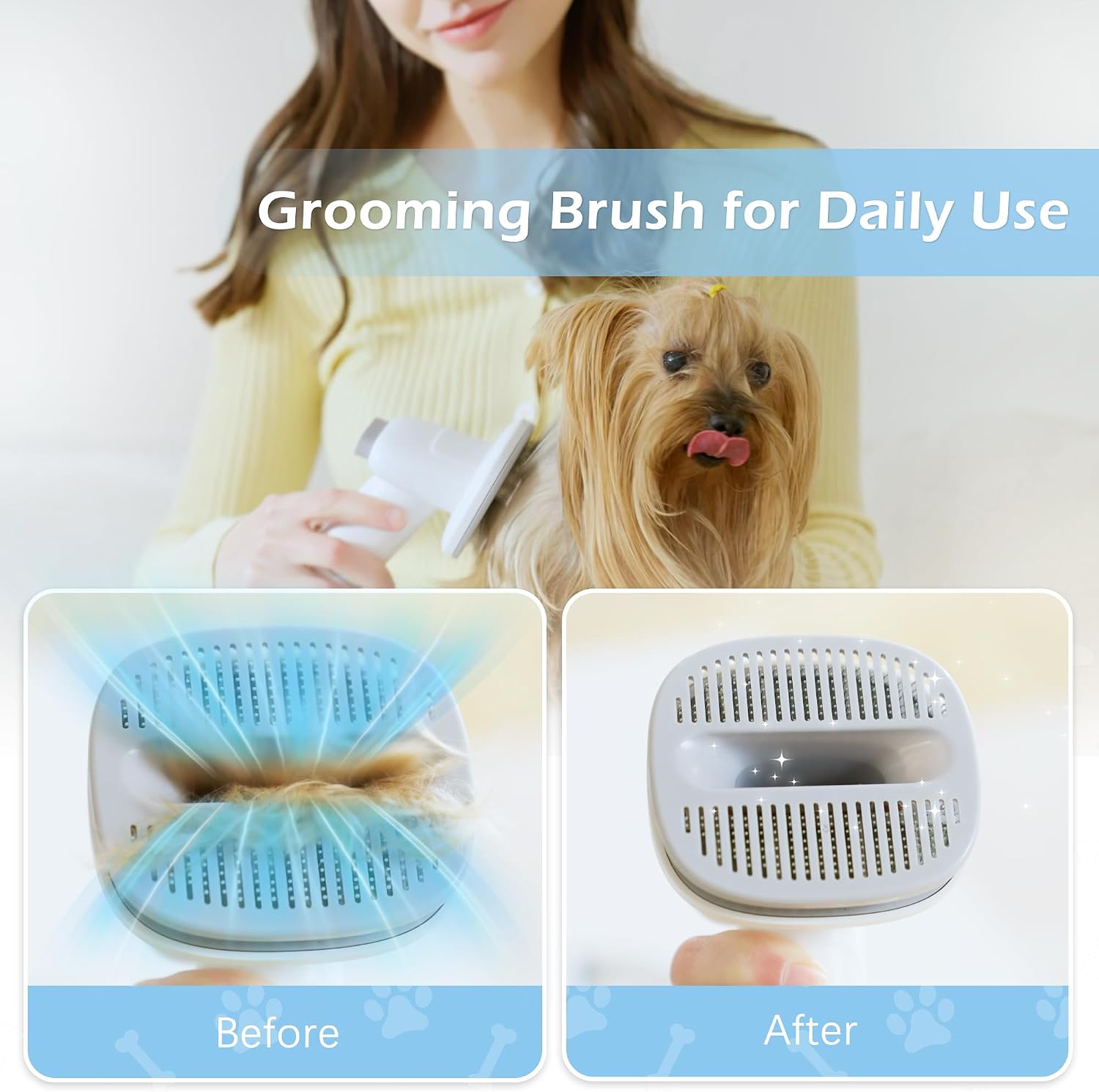 Dog Grooming Vacuum, Pet Grooming Vacuum Kit 2.3L Suction 99% Pet Hair with 5 Tools for Dog Cat for Shedding Grooming, Low Noise