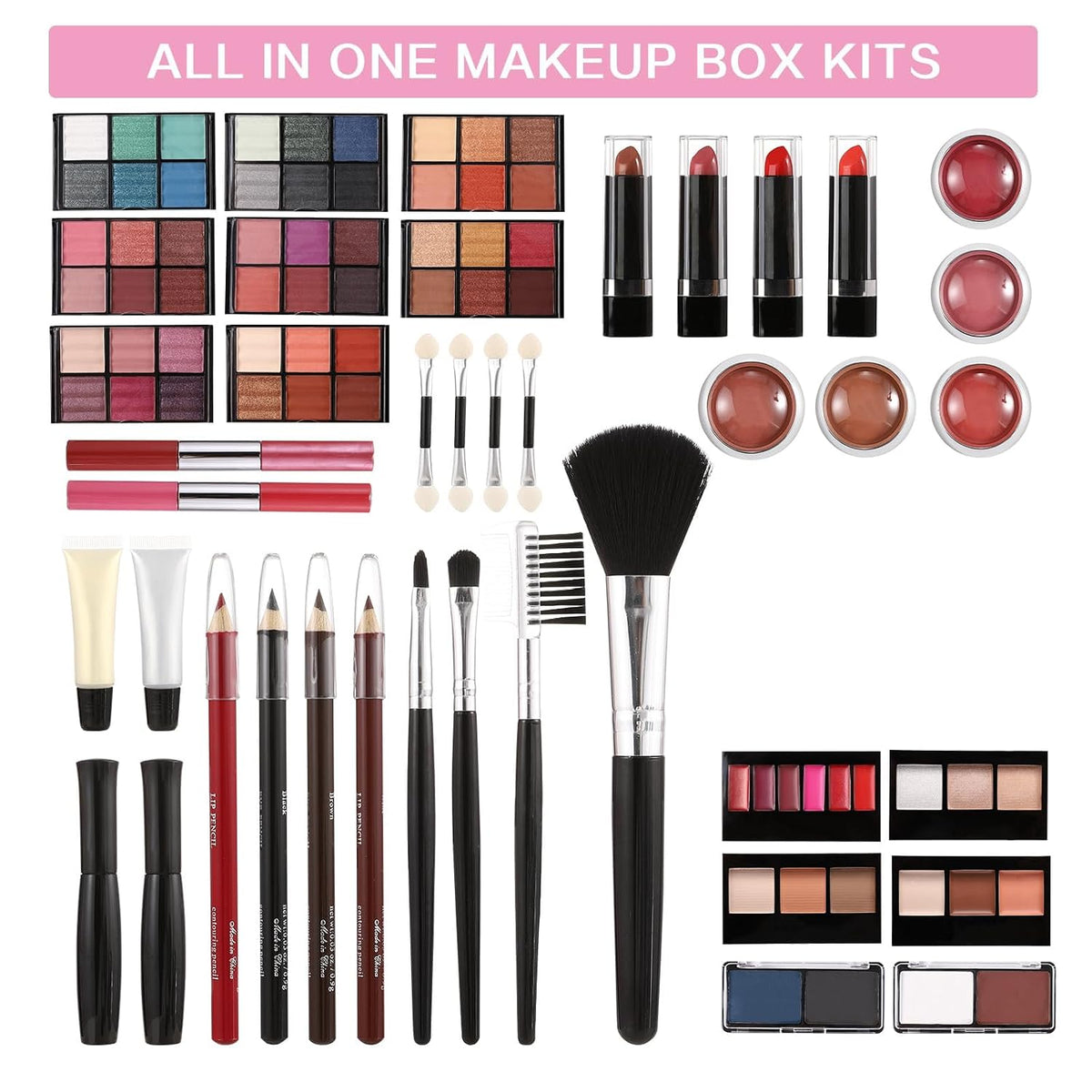 All in One Makeup Kit for Teens, 106 Pcs Professional Makeup Kit for Women Full Kit, Include Eyeshadow Palette, Lipstick Set, Concealer, Foundation, Lipgloss, Make-up Brush
