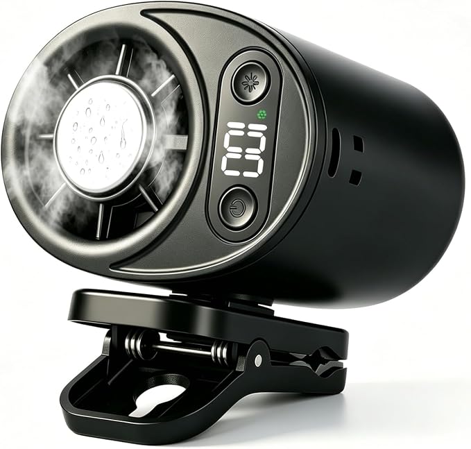 Car Clip on Air Conditioner Fan Portable Mini Personal Fan for Vehicle Umbrella Office Beach Shirt Camping Waist