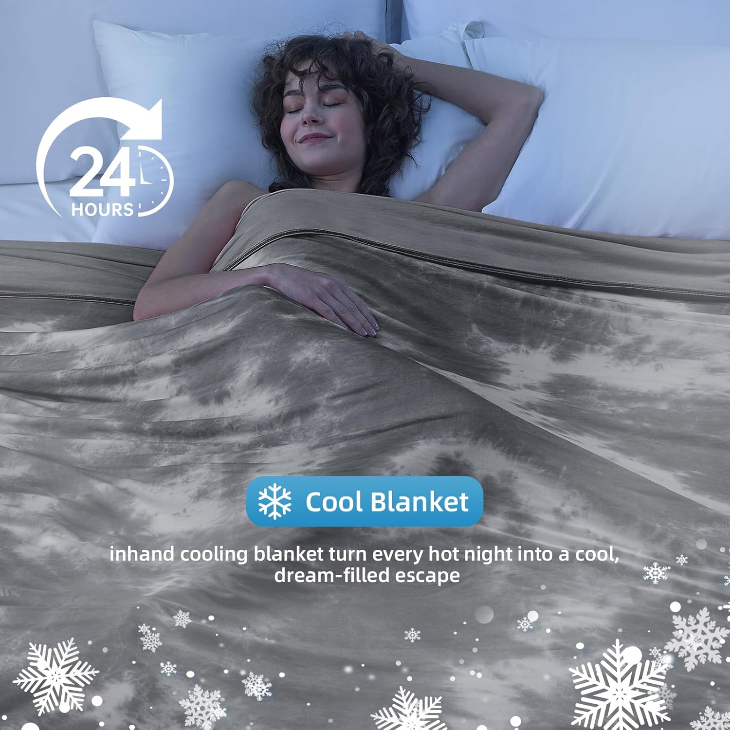 Cooling Blanket Queen Size, Cooling Blankets for Hot Sleepers, Absorbs Heat to Keep Adults Cool For Summer Nights Sweats, Thin Cold Lightweight Blanket for Couch Bed, All Season Use