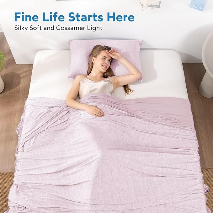 Cooling Blankets for Hot Sleepers - Summer Blanket Thin Lightweight Breathable Soft Double Side Enhanced Cooling for Bed Couch Sofa, Keep Cool for Night Sweats