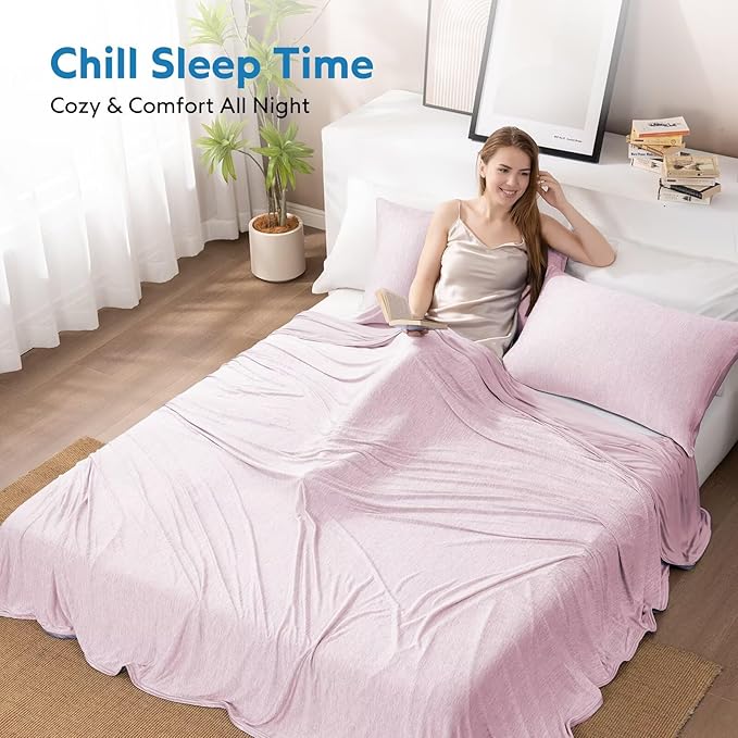 Cooling Blankets for Hot Sleepers - Summer Blanket Thin Lightweight Breathable Soft Double Side Enhanced Cooling for Bed Couch Sofa, Keep Cool for Night Sweats