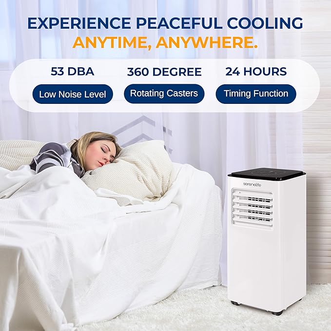 Portable Air Conditioner, 3-in-1 Compact Standing Air Conditioner , Floor AC Unit with LCD Remote Control, Auto Mode, Low Noise with Wrapped Compressor