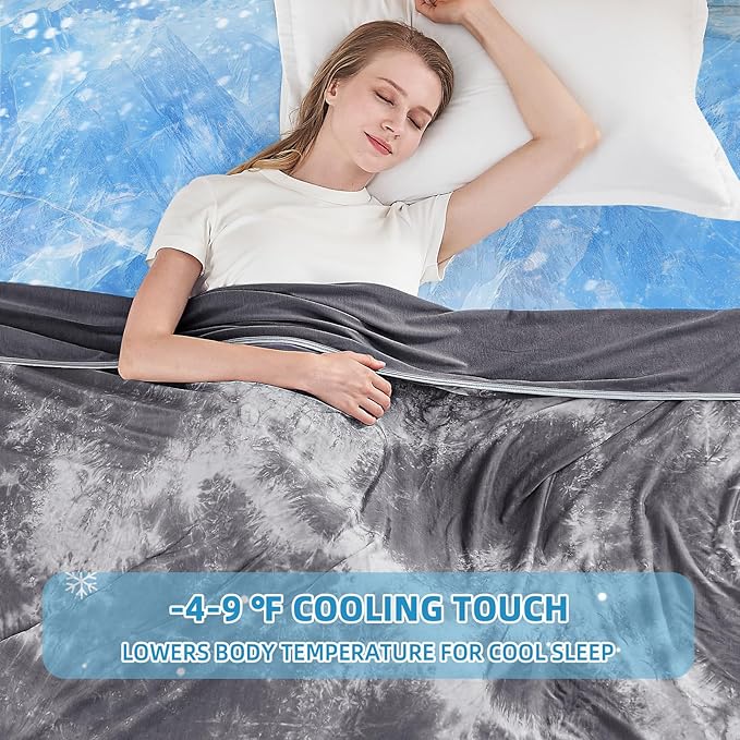 Cooling Blanket Queen Size, Cooling Blankets for Hot Sleepers, Absorbs Heat to Keep Adults Cool For Summer Nights Sweats, Thin Cold Lightweight Blanket for Couch Bed, All Season Use