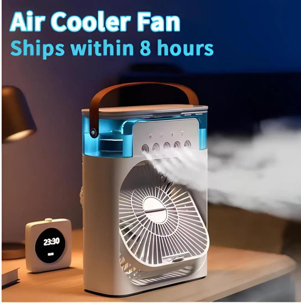 Portable Air Conditioner, Cooling Fan 3 Speeds & 3 Modes Personal Cooling Fan Mini Air Conditioner Fan with Remote, 1500ML Water Tank, Night Light, for Home Office Bedroom