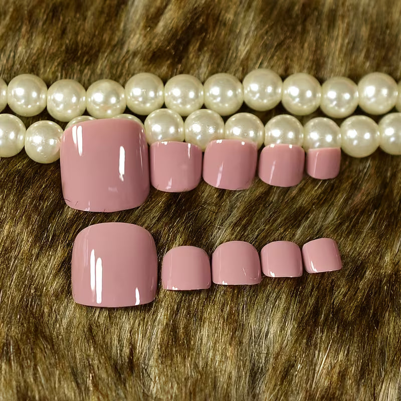 Classic French Tip Press On Nails & Toes Set | Salon Ready, Long Lasting, Reusable