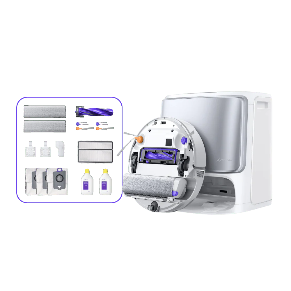 Smart Robot Vacuum and Mop Cleaner – Powerful Suction, Intelligent Navigation & Self-Cleaning Station for Effortless Home Cleaning