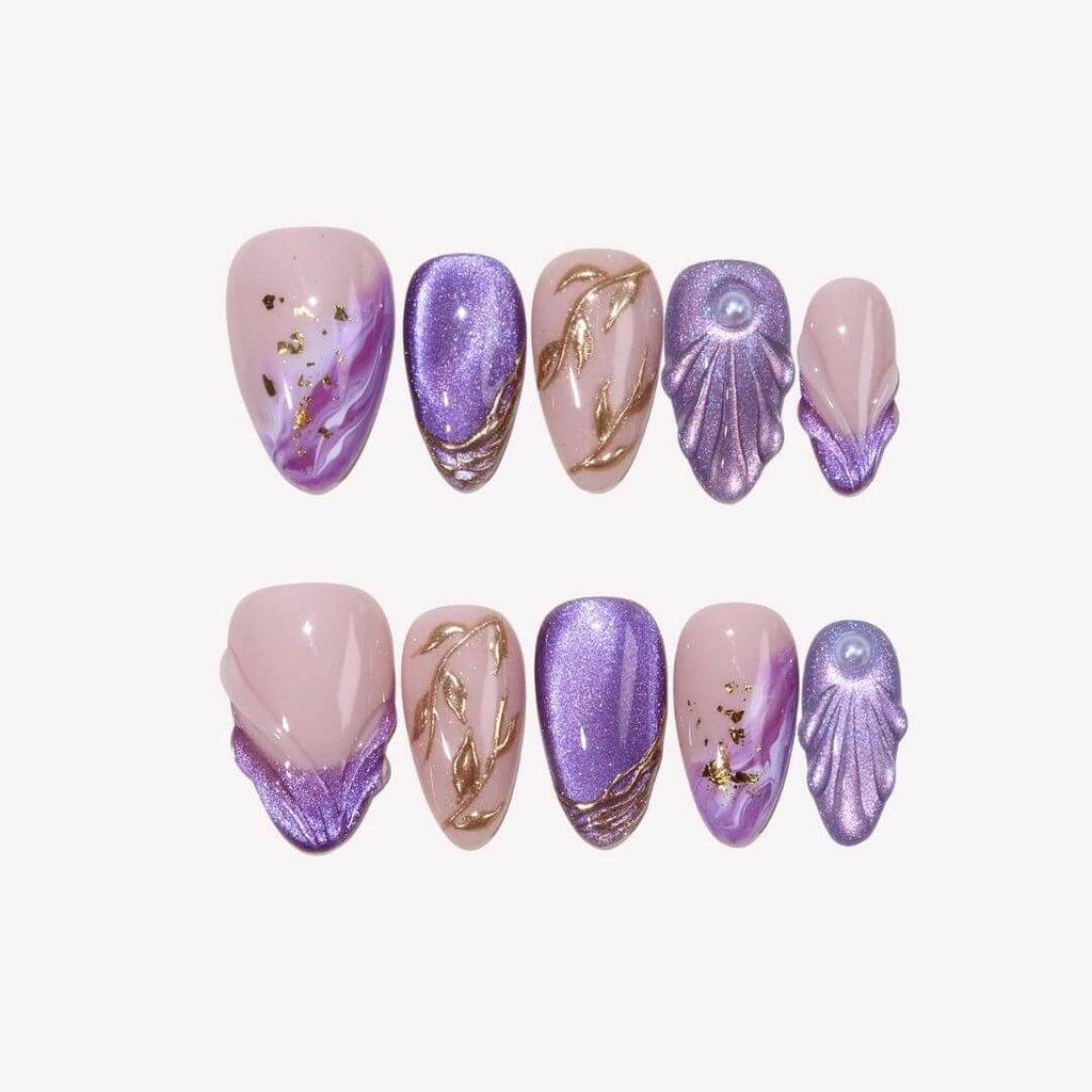 Glamorous Press-On Nails Collection – Rhinestones, Cat-Eye & Artistic Designs