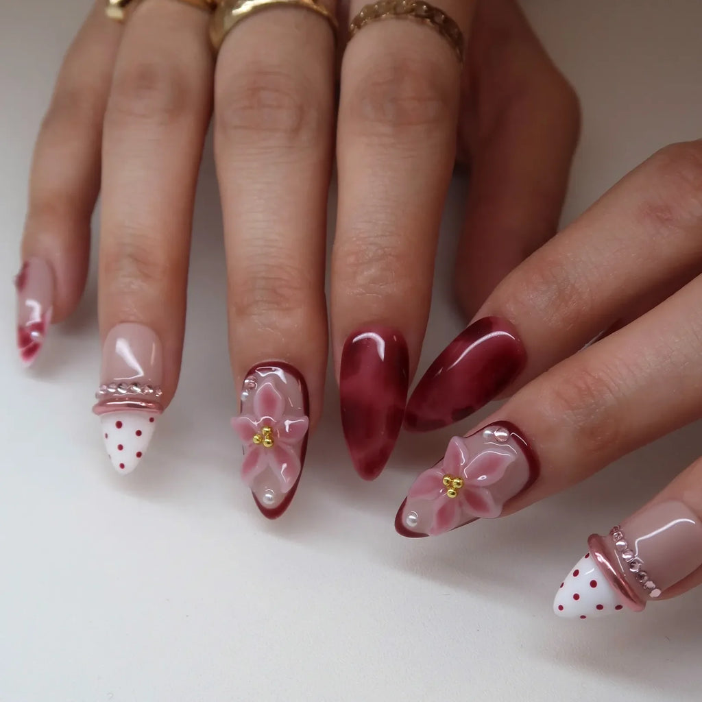 Glamorous Press-On Nails Collection – Rhinestones, Cat-Eye & Artistic Designs