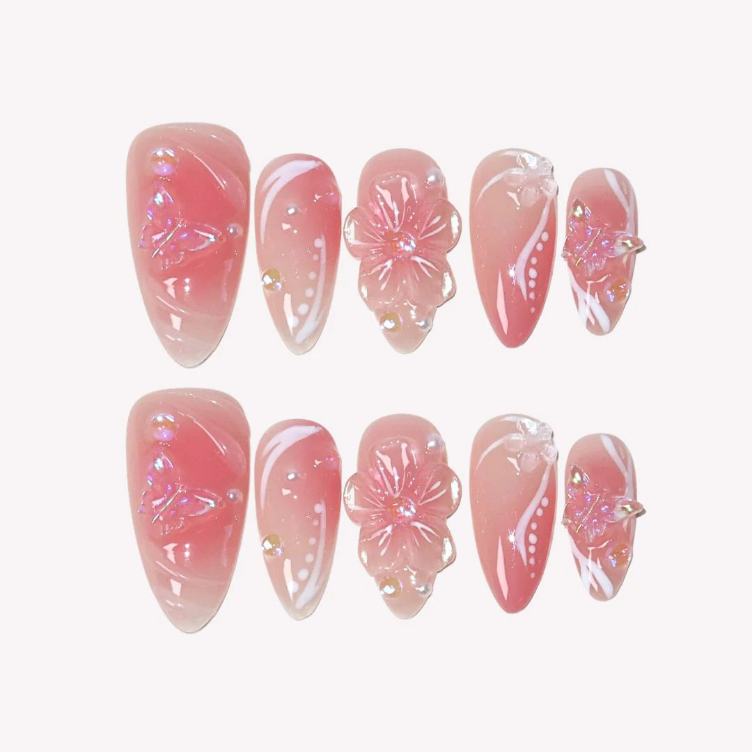 Glamorous Press-On Nails Collection – Rhinestones, Cat-Eye & Artistic Designs