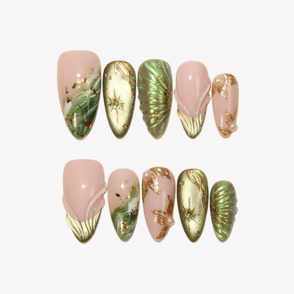 Glamorous Press-On Nails Collection – Rhinestones, Cat-Eye & Artistic Designs