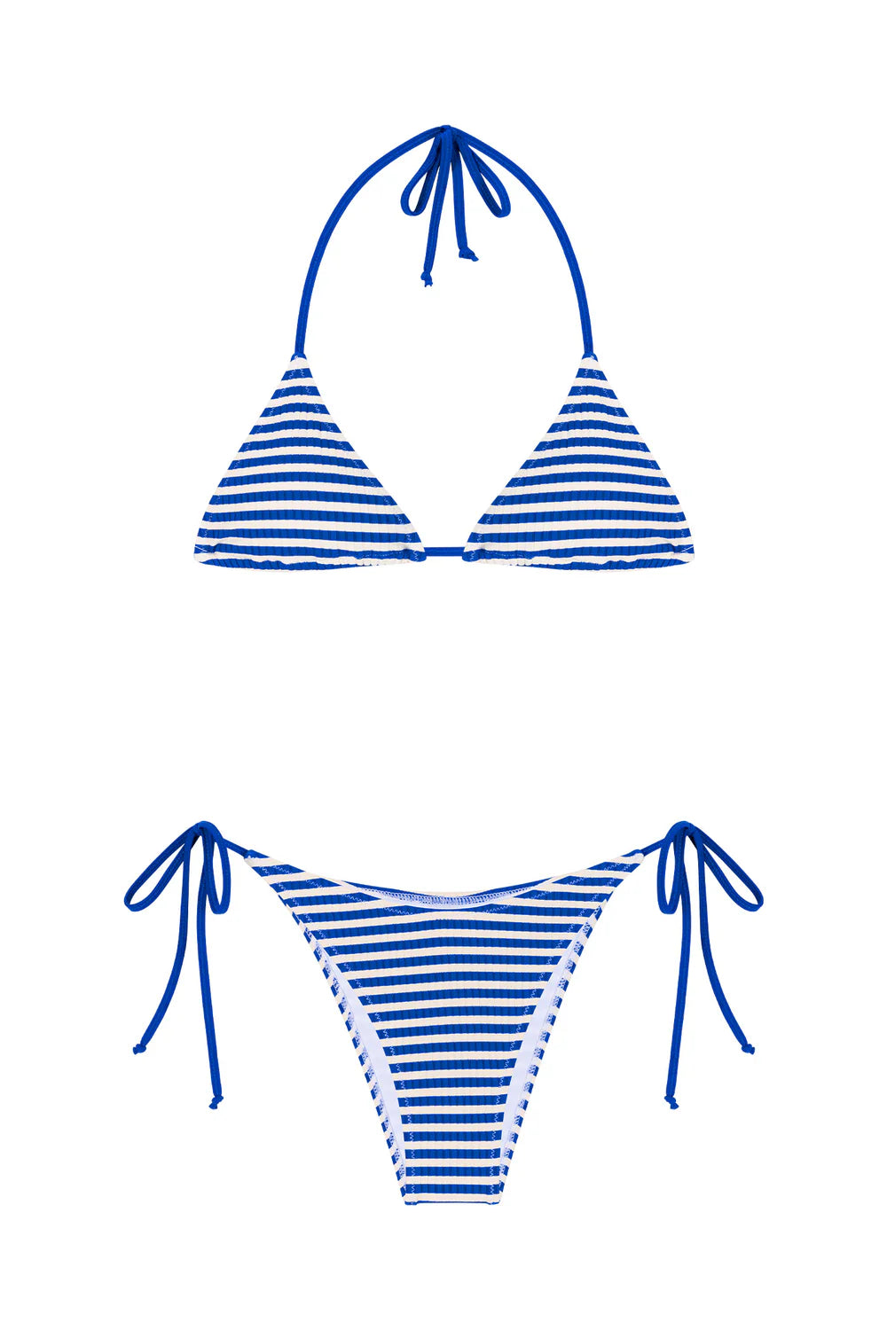 Women's Summer Vacation Swimwear Set, Top Paired With Tie-Front Bikini Bottoms, Sweet Girl Style Bikini Set Beach