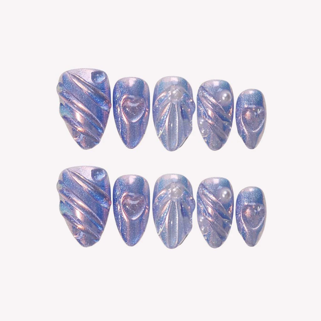 Glamorous Press-On Nails Collection – Rhinestones, Cat-Eye & Artistic Designs