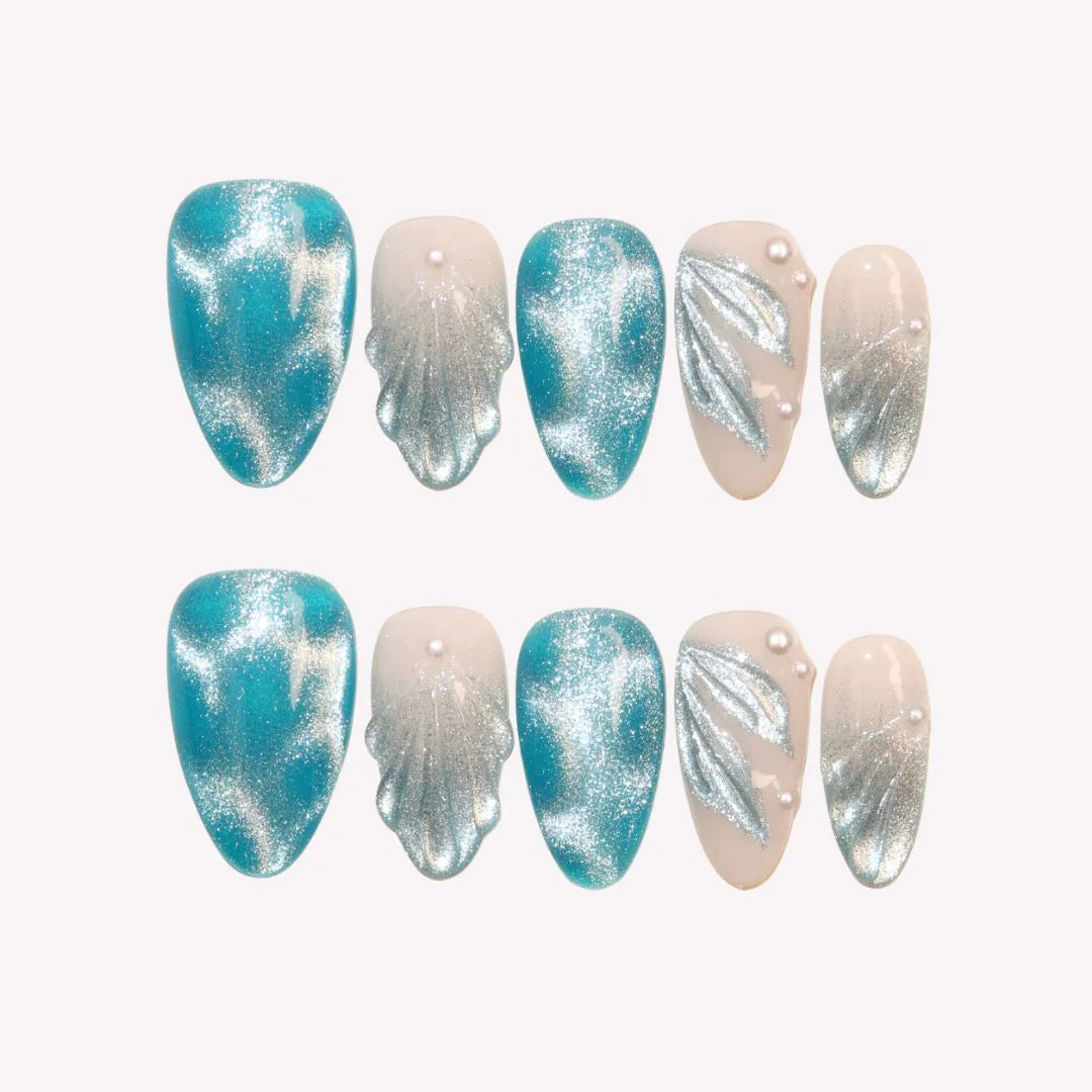 Glamorous Press-On Nails Collection – Rhinestones, Cat-Eye & Artistic Designs