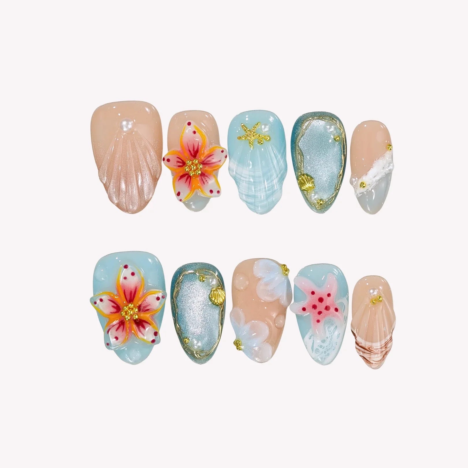 Glamorous Press-On Nails Collection – Rhinestones, Cat-Eye & Artistic Designs
