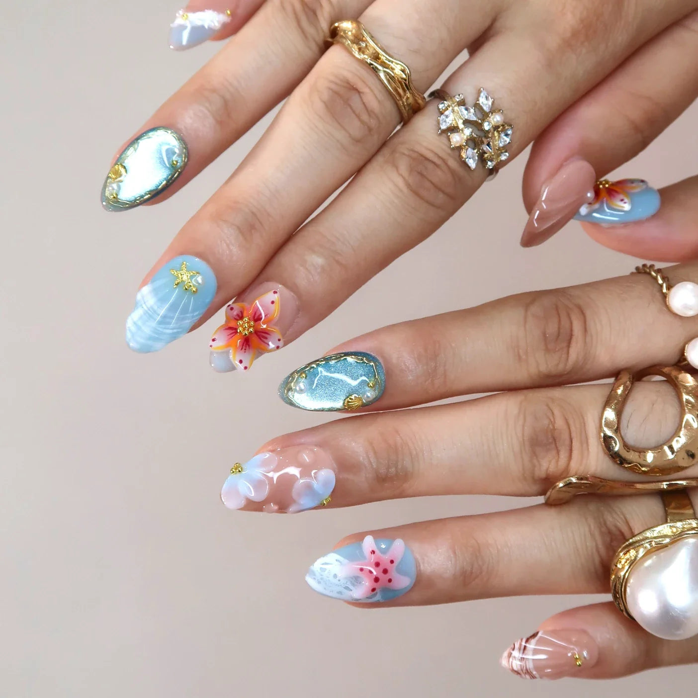 Glamorous Press-On Nails Collection – Rhinestones, Cat-Eye & Artistic Designs