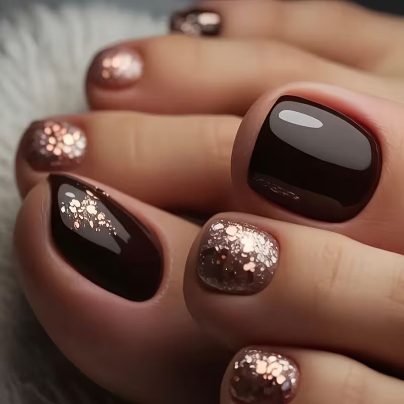 Classic French Tip Press On Nails & Toes Set | Salon Ready, Long Lasting, Reusable