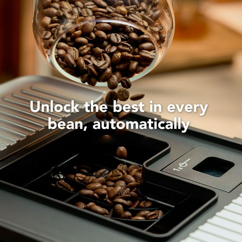 Fully Automatic Espresso Machine with Built-In Grinder, Milk Frother, Custom Coffee Settings & Iced Coffee Function