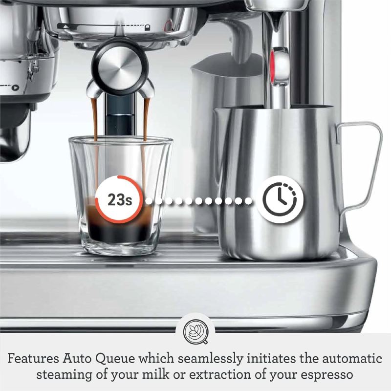 Automatic Espresso Machine with Built-In Grinder, Barista Coffee Maker with Milk Frother for Latte, Cappuccino & Cold Brew