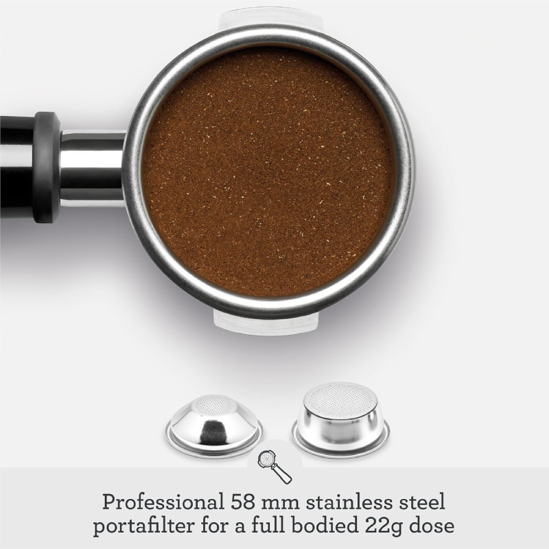 Automatic Espresso Machine with Built-In Grinder, Barista Coffee Maker with Milk Frother for Latte, Cappuccino & Cold Brew