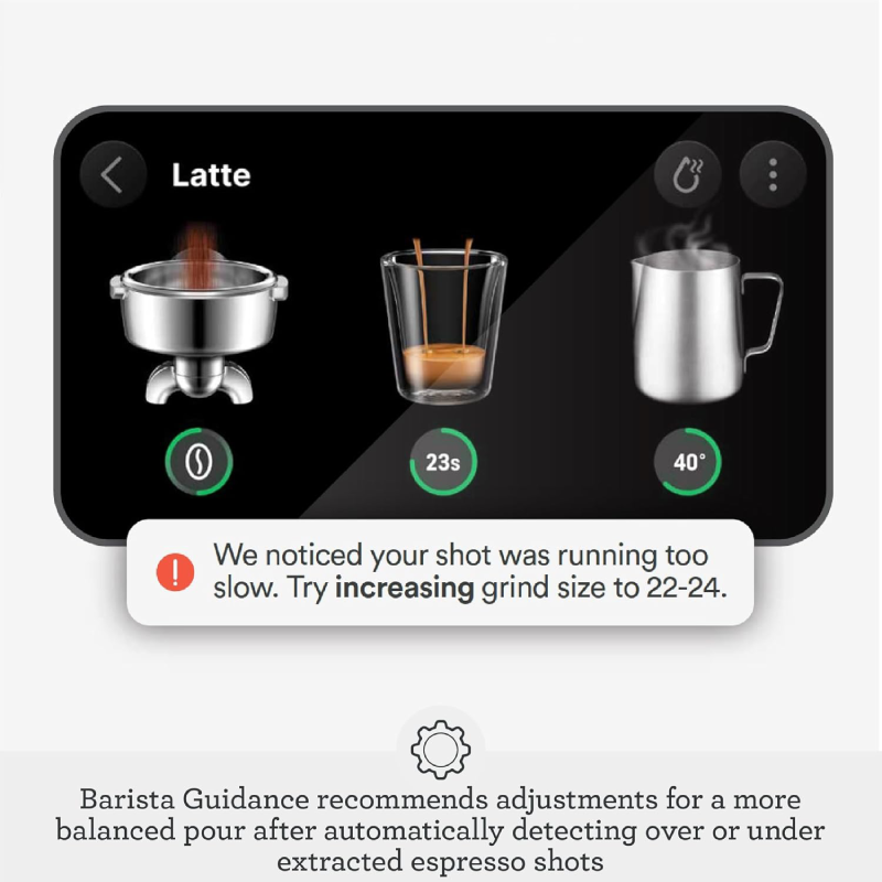 Automatic Espresso Machine with Built-In Grinder, Barista Coffee Maker with Milk Frother for Latte, Cappuccino & Cold Brew