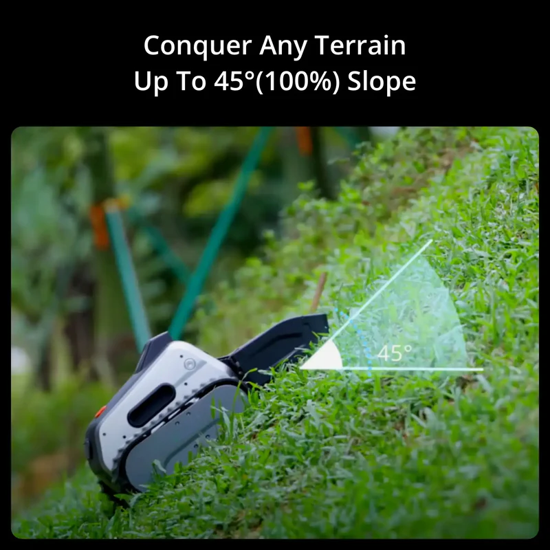 Smart Robotic Lawn Mower – Automatic Grass Cutting Robot with AI Navigation, All-Terrain Performance & Long-Lasting Battery