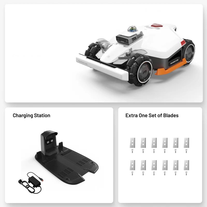 Smart Robotic Lawn Mower – Automatic Grass Cutting Robot with Intelligent Navigation, All-Terrain Performance & Long Battery Life
