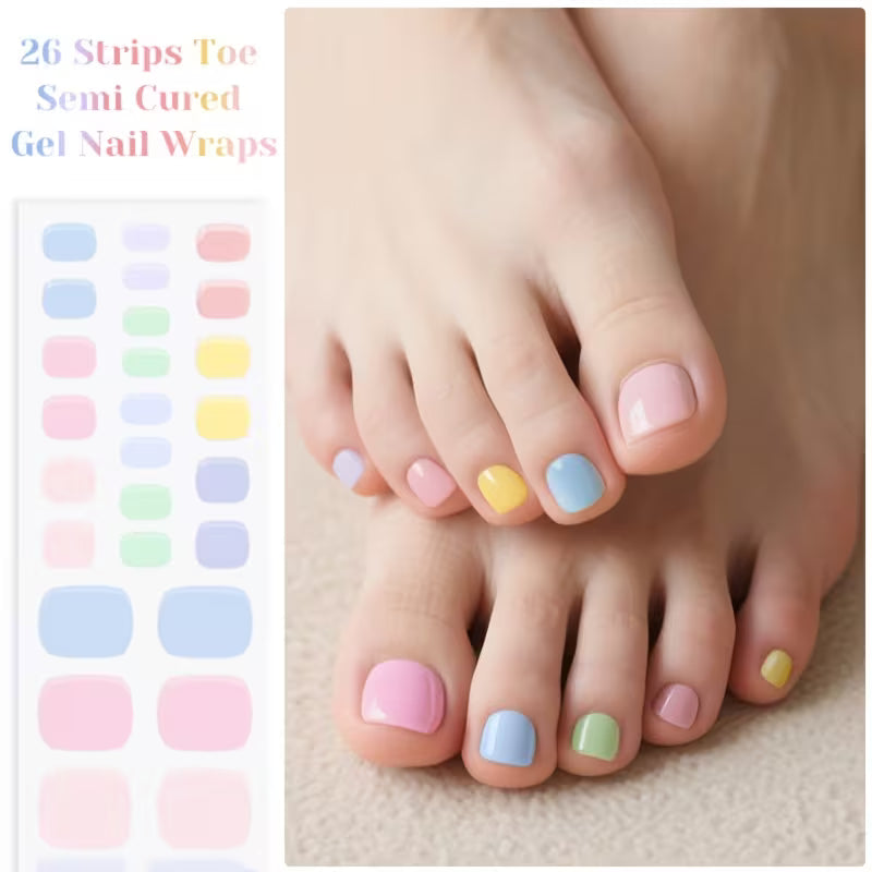 Classic French Tip Press On Nails & Toes Set | Salon Ready, Long Lasting, Reusable