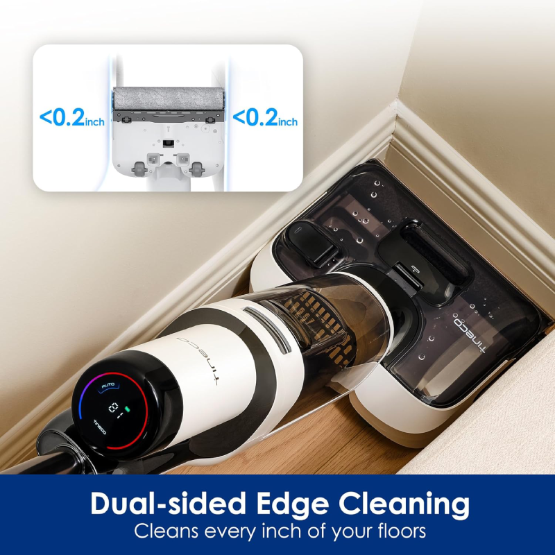 Cordless Wet Dry Vacuum Cleaner – 180° Lay Flat Floor Washer with Self-Cleaning System, Powerful Suction & Long Runtime for Home Cleaning