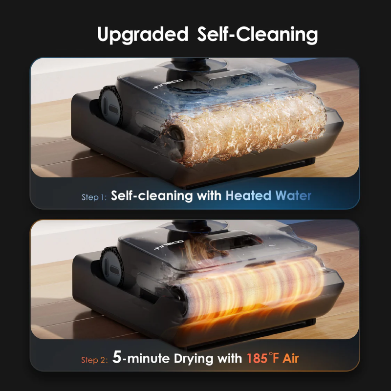 Smart Wet Dry Vacuum Cleaner – Powerful Floor Washer with Self-Cleaning System, 22kPa Suction & Long-Lasting Battery for Deep Home Cleaning