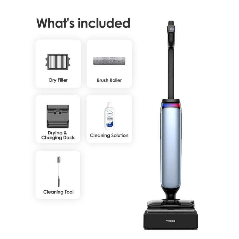 Smart Wet Dry Vacuum Cleaner – Powerful Floor Washer with Self-Cleaning System, 22kPa Suction & Long-Lasting Battery for Deep Home Cleaning