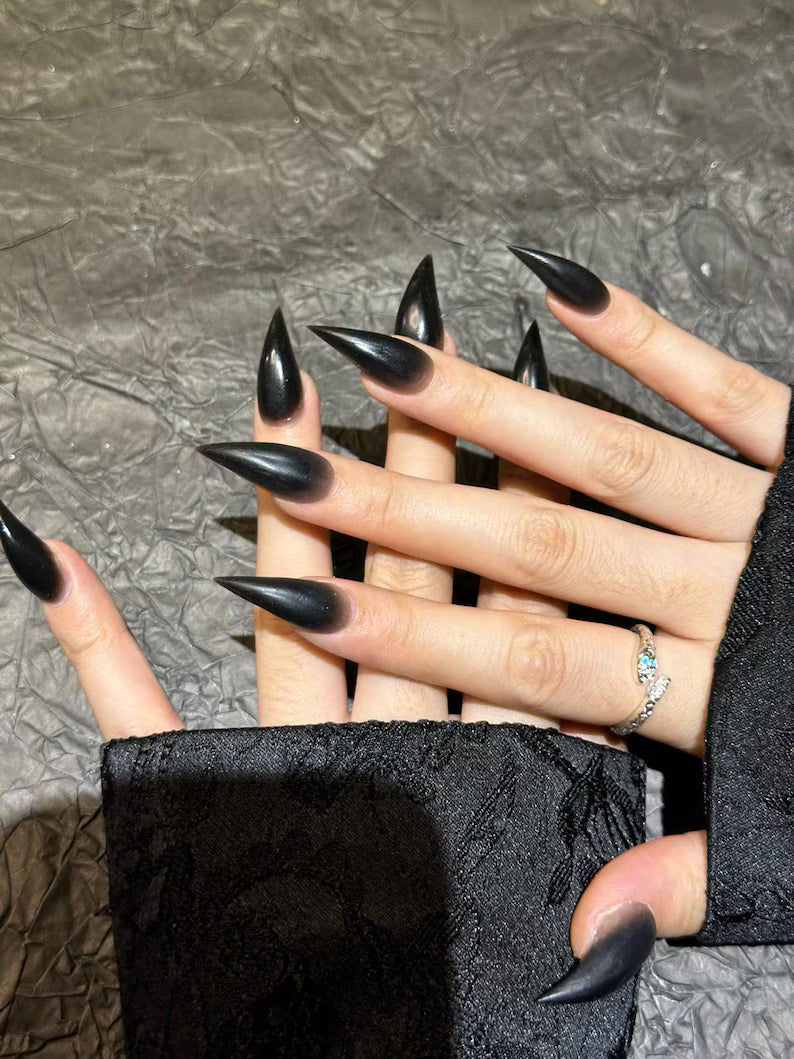 Translucent Cat Paw Press On Nails, Raptor Claw False Nails