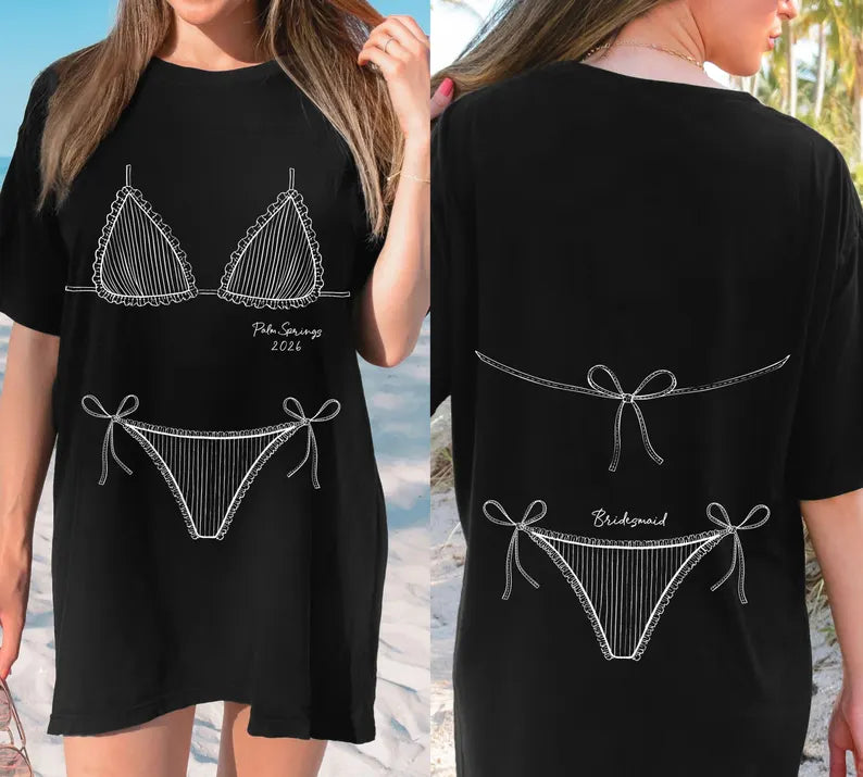 Bachelorette Bikini Shirt, Trending Bach Tee Bridesmaid Bikini Shirt, Girls Trip Shirt