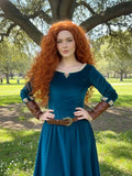 Brave Merida Wig: Orange Curly Costume Wig, Heat-Resistant Fiber 28 inch