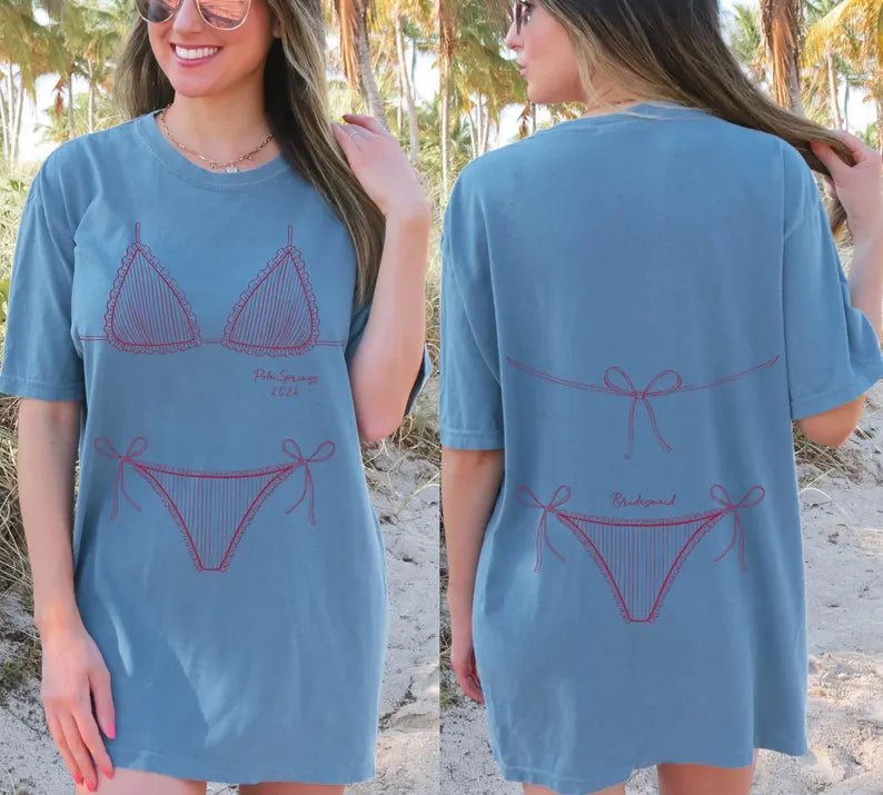 Bachelorette Bikini Shirt, Trending Bach Tee Bridesmaid Bikini Shirt, Girls Trip Shirt