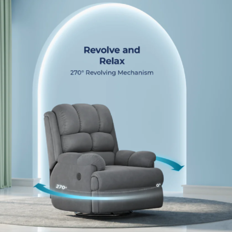 Premium Electric Recliner Chair Sofa with 270° Swivel Function, Adjustable Footrest & Luxury Living Room Comfort
