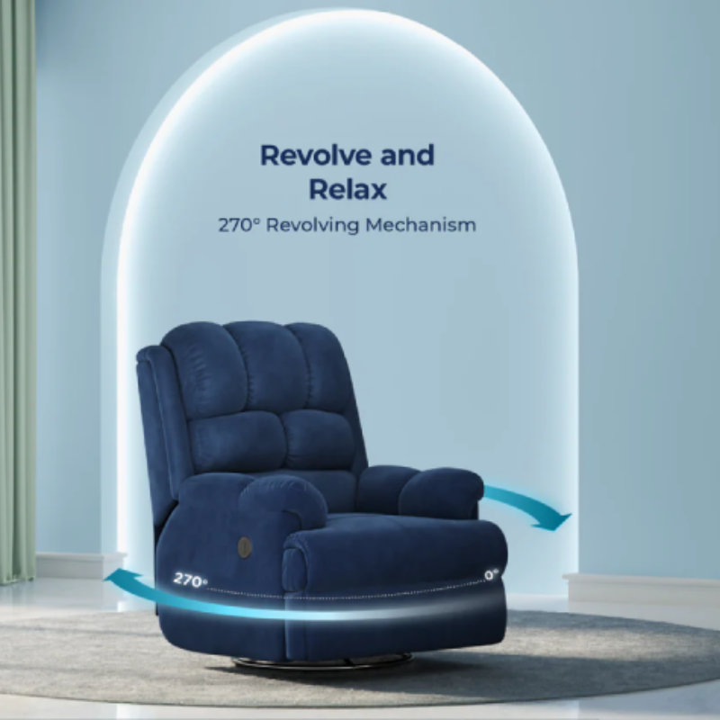 Premium Electric Recliner Chair Sofa with 270° Swivel Function, Adjustable Footrest & Luxury Living Room Comfort