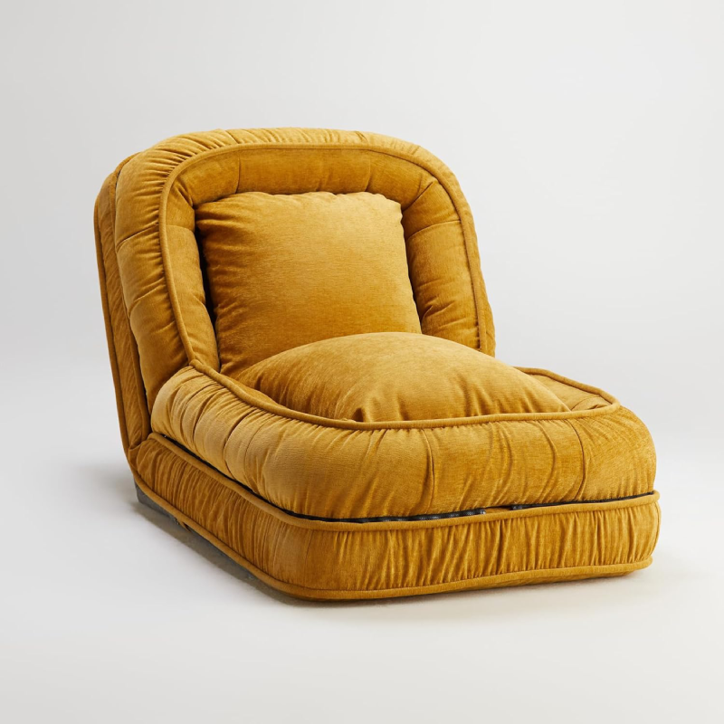 Foldable Lazy Sofa Bed Floor Chair - Adjustable Human Dog Bed for Adults Kids Floor Seats - Cozy Small Couch for Home Living Room