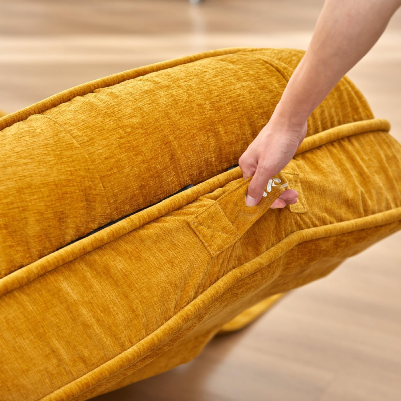 Foldable Lazy Sofa Bed Floor Chair - Adjustable Human Dog Bed for Adults Kids Floor Seats - Cozy Small Couch for Home Living Room